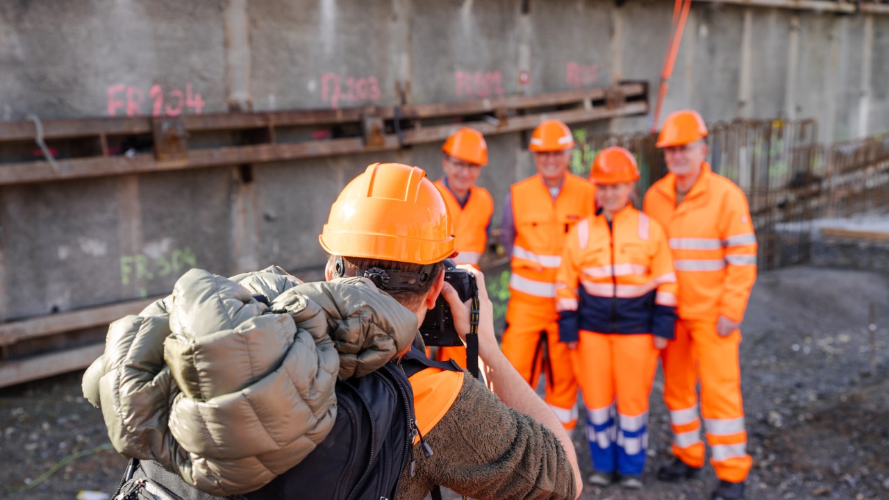 Gut im Bild - die Referierenden v.l.n.r. Hubert Riedle (BLS), Gabriele Pagliari (SBB), Brigitte Gämperle (Stadt Bern) und Christoph Neuhaus (Kanton Bern).