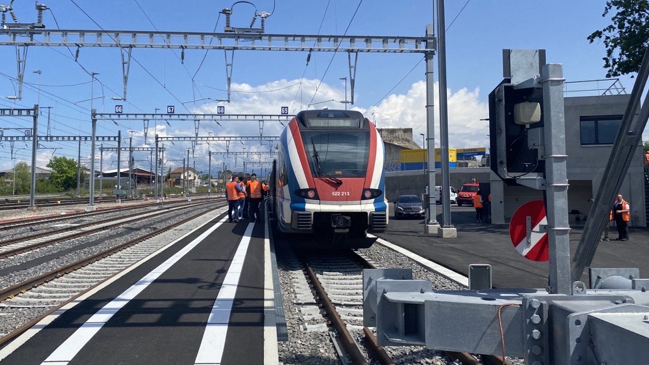 Neue Abstellgleise in Meyrin-Vernier.