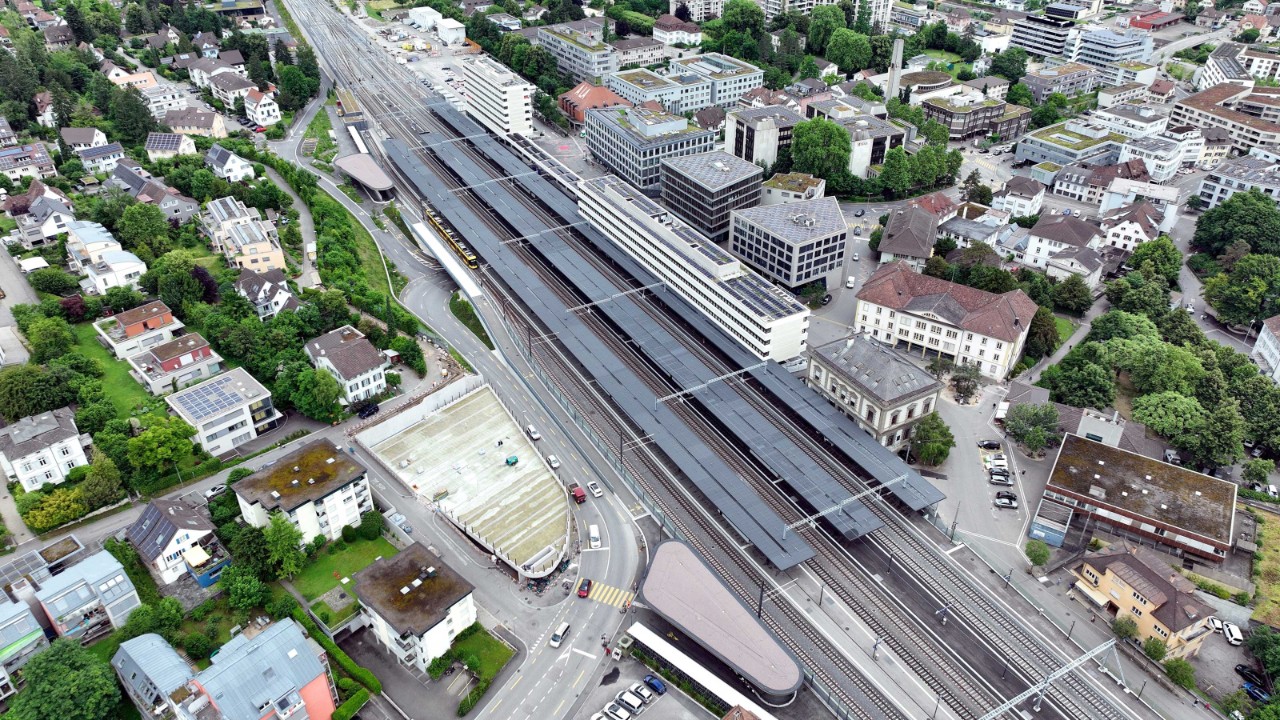 Das Bahnhofareal Anfang Juni 2025.