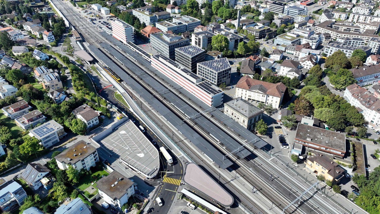 Das Bahnhofareal Ende August 2025.
