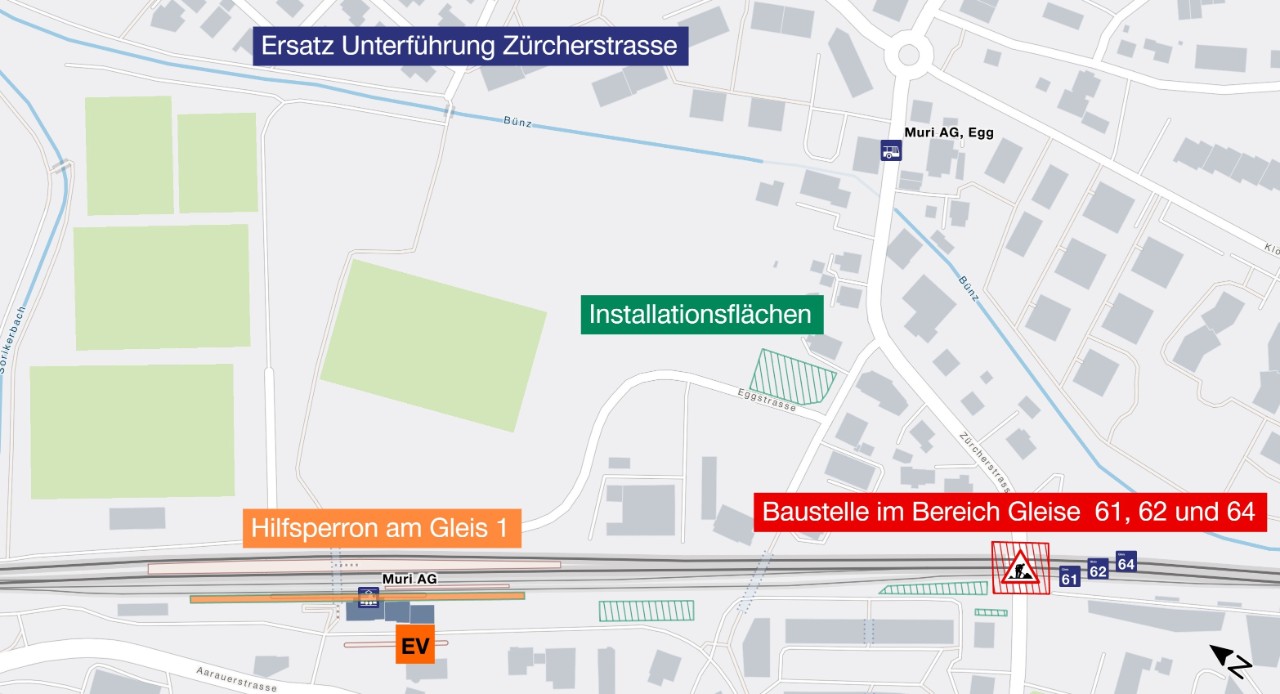 Die Grafik zeigt in einer vereinfachten Form die verschiedenen Baubereiche.