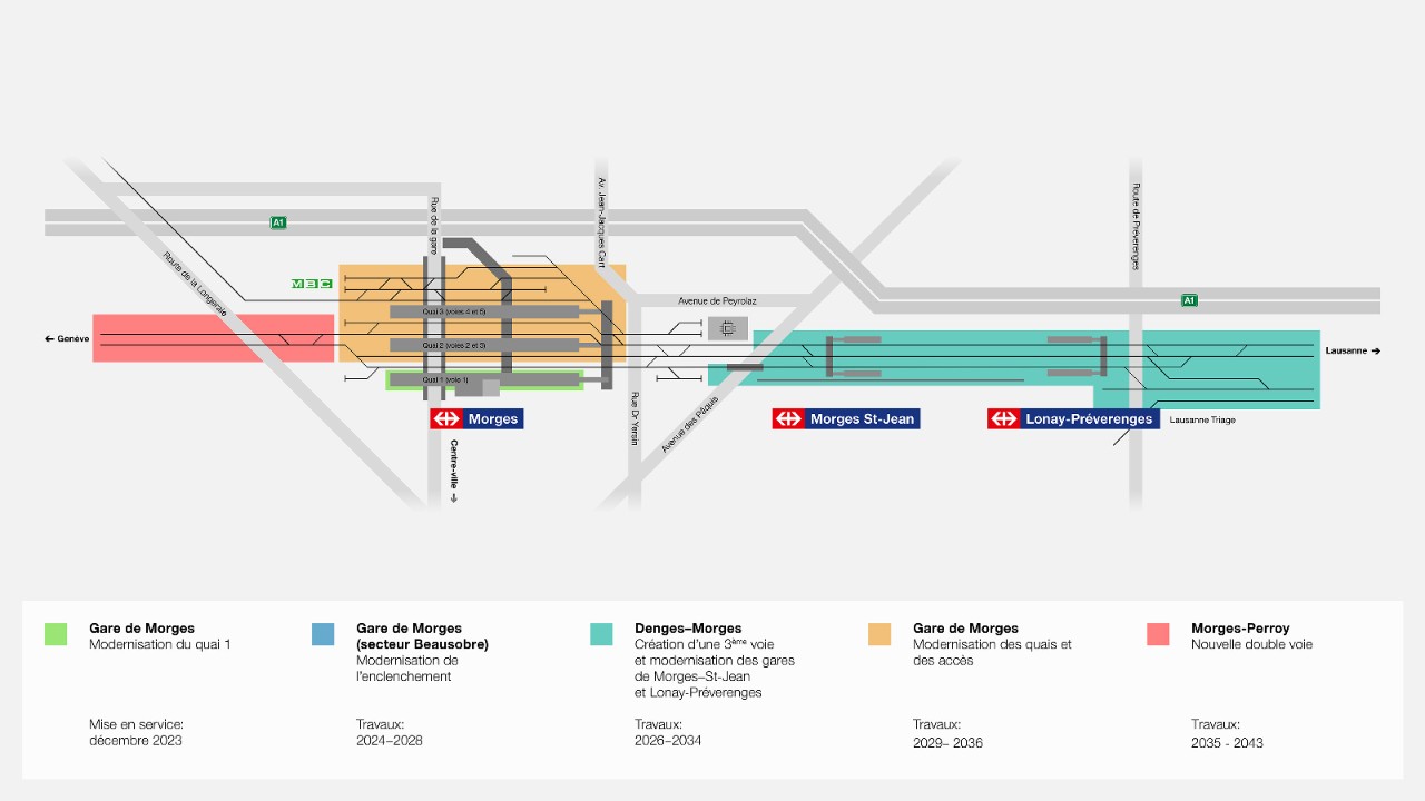 Visuel présentant le périmètre géographique des 5 projets.
