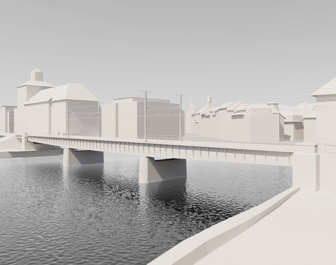 Model der neuen Aarebrücke.