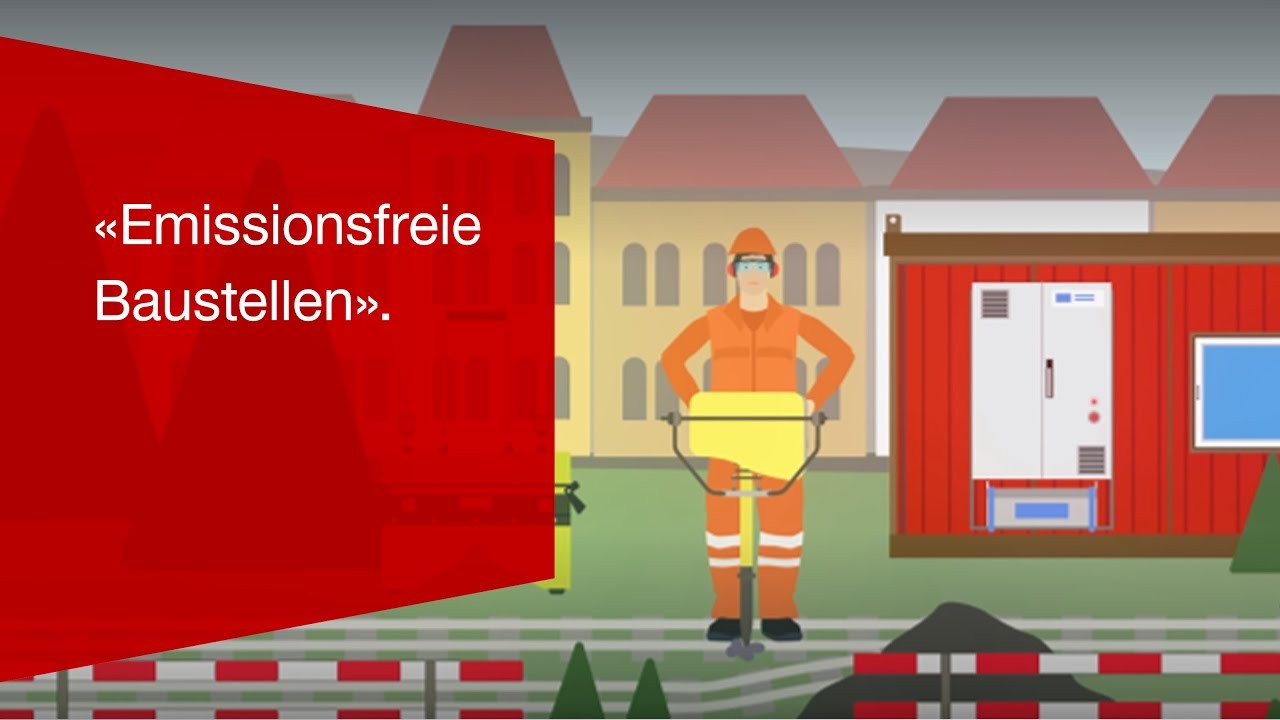 Sensibilisierungsvideo «Emissionsfreie Baustellen».
