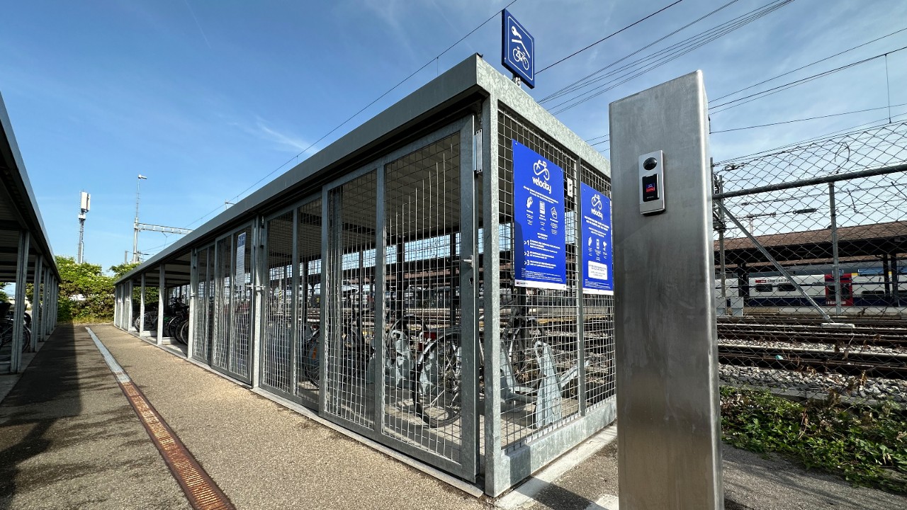 Espace vélo intelligent à Rapperswil.