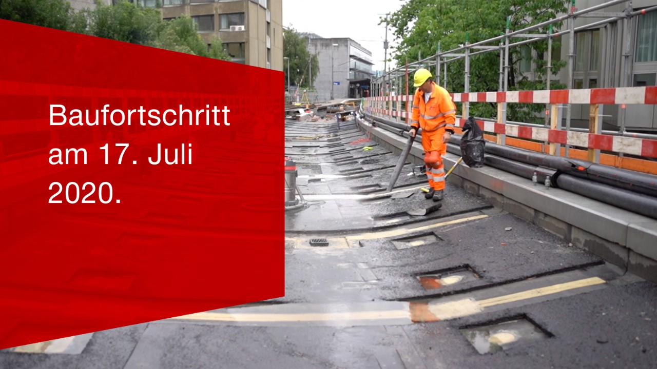 Das Video zeigt den aktuellen Baufortschritt auf der Baustelle Zugersee Ost zwischen Zug und Arth-Goldau.